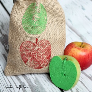 DIY Gift Bags and Apple Stamps