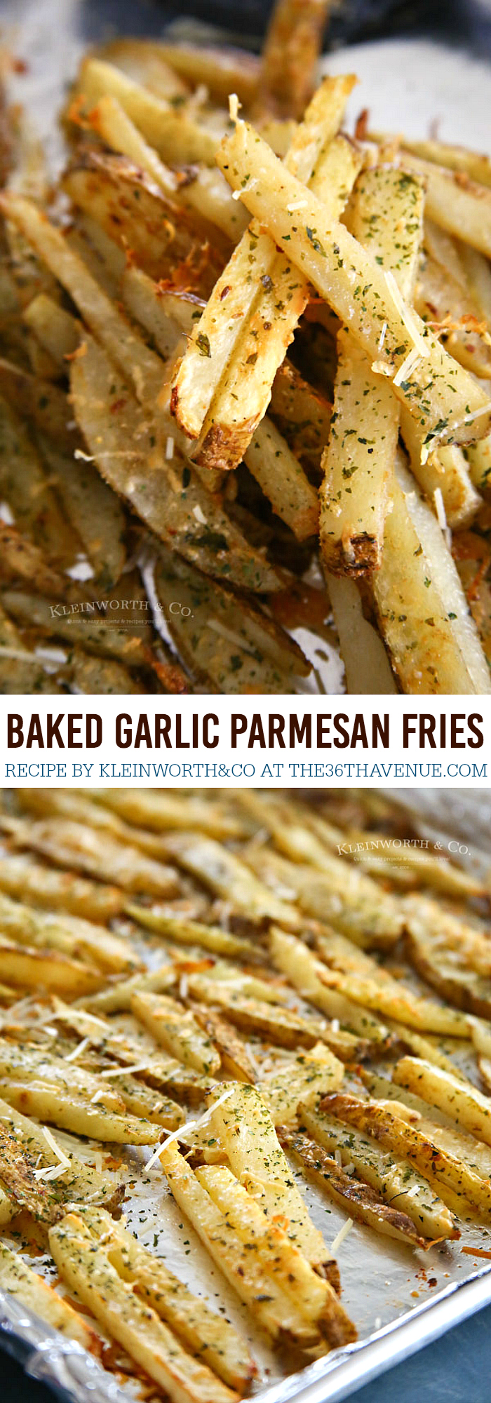 Baked Garlic Parmesan Steak Fries - Easy and delicious side dish to all your summer BBQ dishes.  