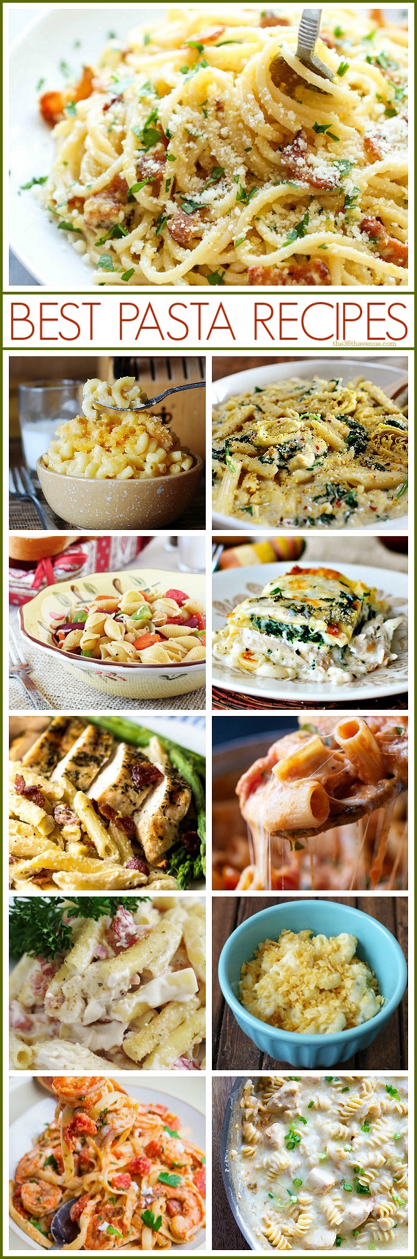 Best Pasta Recipes at the36thavenue.com So delicious! #pasta