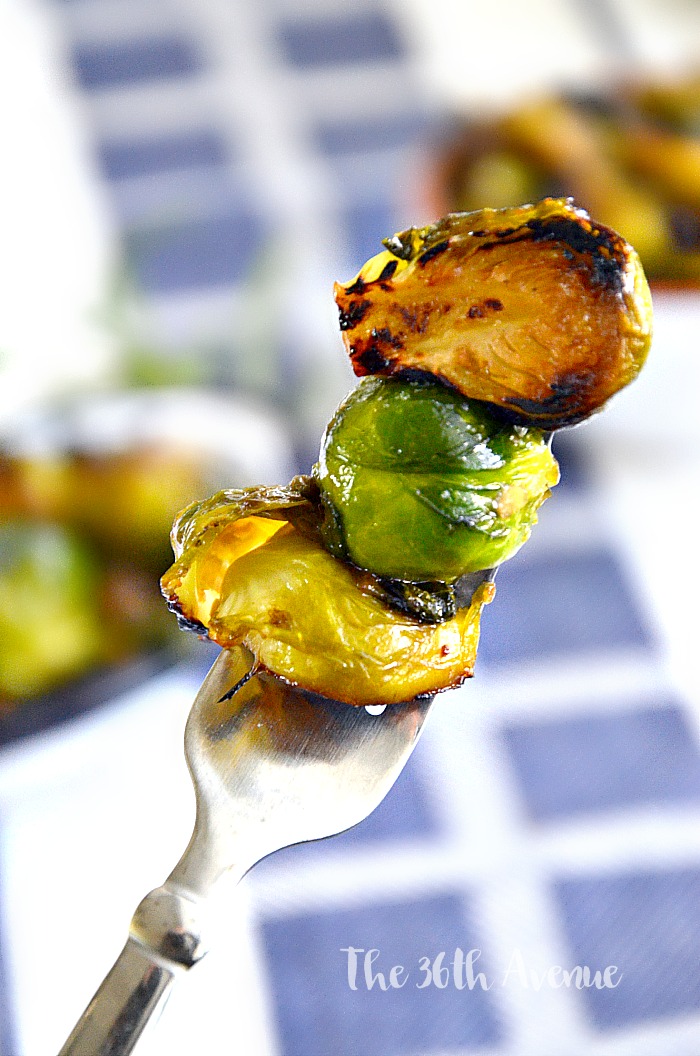 Balsamic Honey Glazed Brussels Sprouts Recipe. Pin it now and make it later.