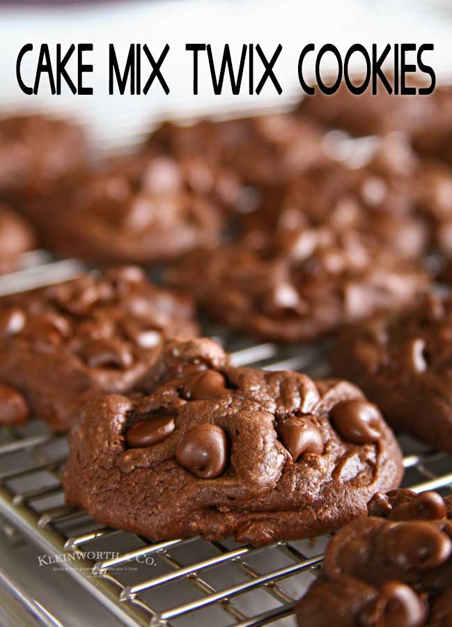 Cookie Recipe - Cake Mix Twix Cookies - Chocolate Cake