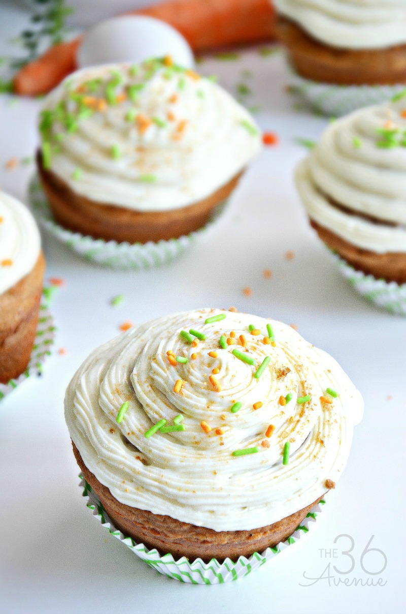 These Carrot Cake Muffins with cream cheese frosting are very easy to make and taste and smell delicious.