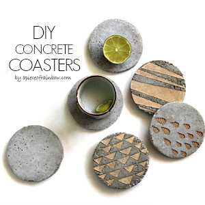 DIY Concrete Coasters With Decorative Inserts