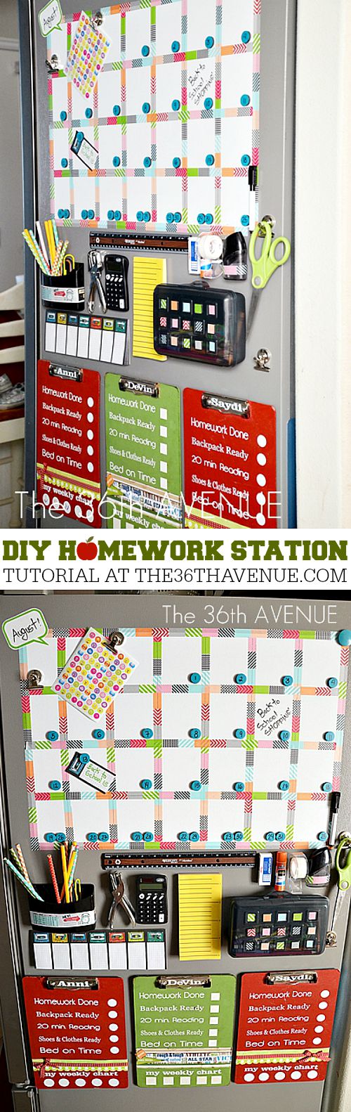 Back to School - DIY Homework Station at the36thavenue.com