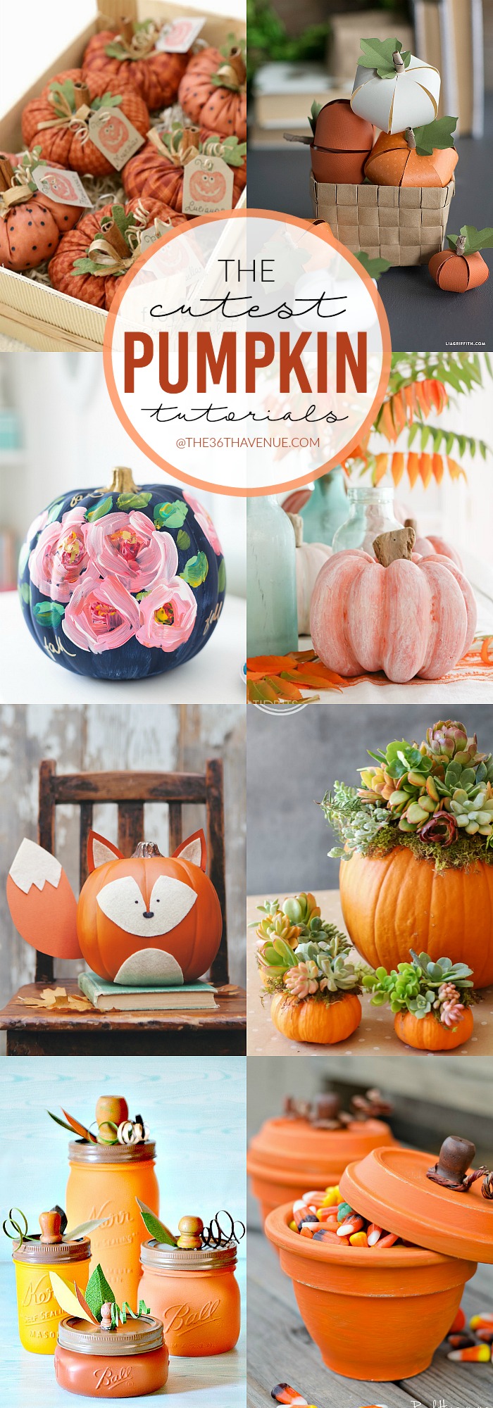 Fall Decor and DIY Pumpkin Tutorials that are perfect to decorate your home for Thanksgiving and Halloween. Pin it now and make them later.