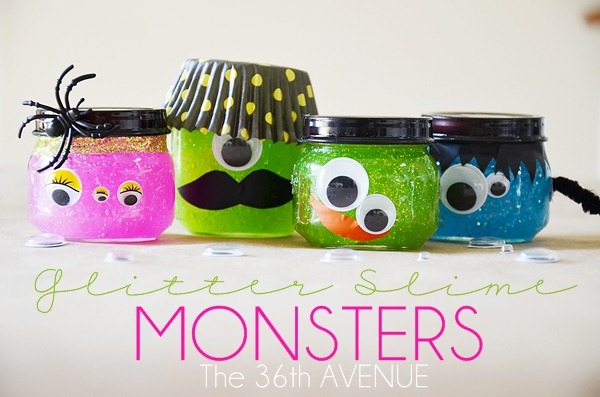 Halloween Glitter Slime Monsters by the36thavenue.com