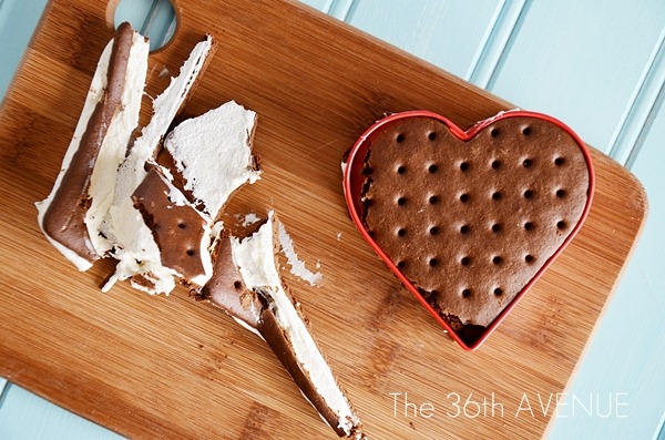 Valentine Dessert – Heart Ice Cream Sandwiches