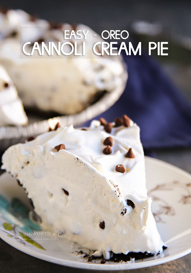 Easy Pie Recipe - ThisOreo Cannoli Cream Pie is the perfect dessert for every celebration.