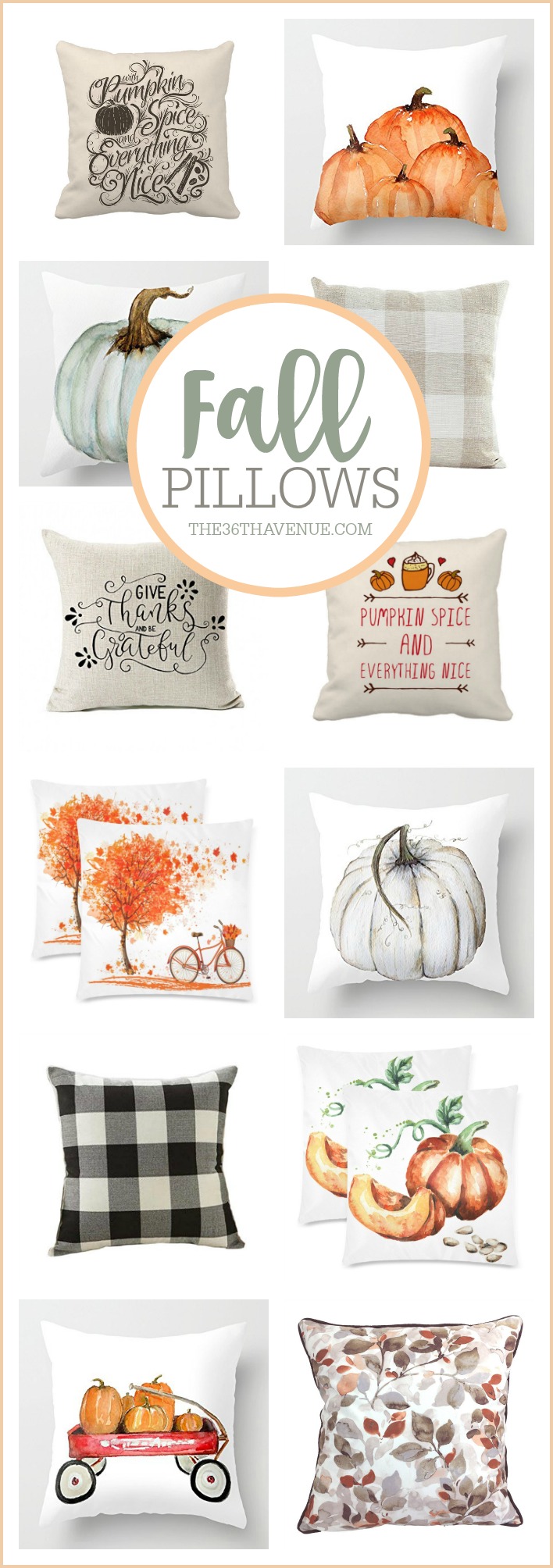 Fall Pillows, Fall Home Decor, Farmhouse Decor Ideas