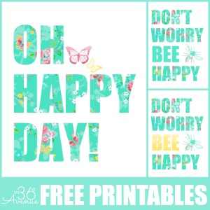 Free Printable – Be Happy