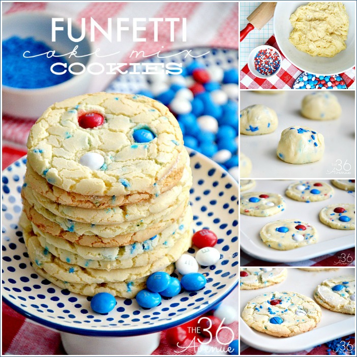 Fourth of July Cookies – Cake Mix Cookies