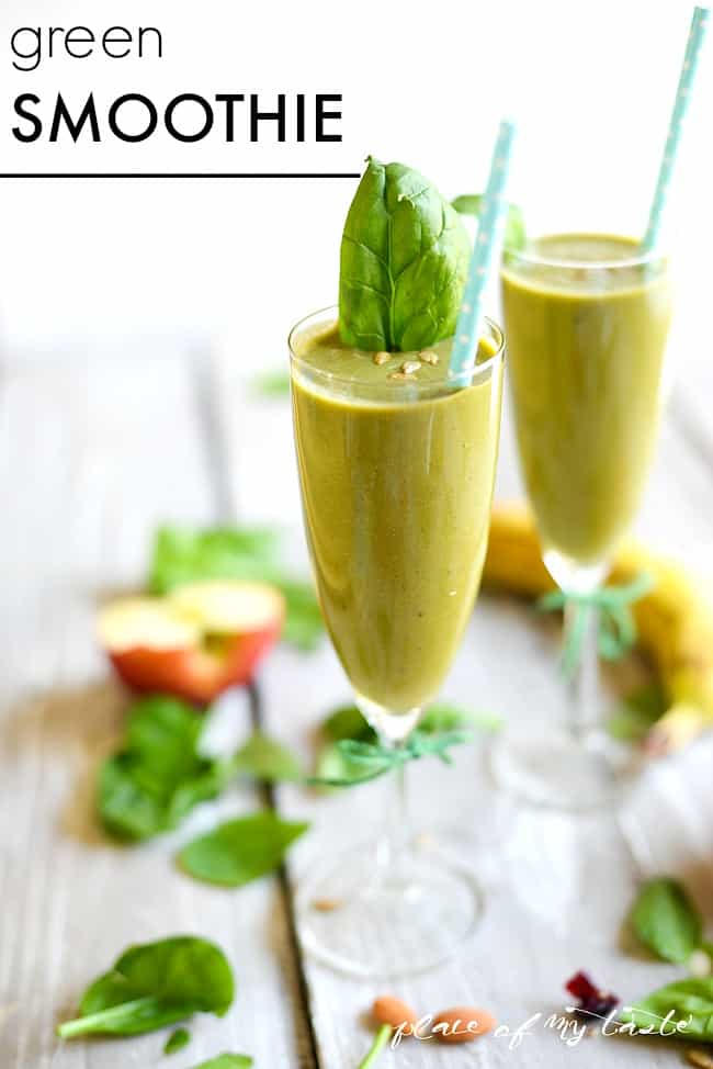 Healthy Recipes - Green Smoothie Recipe by placeofmytaste.com