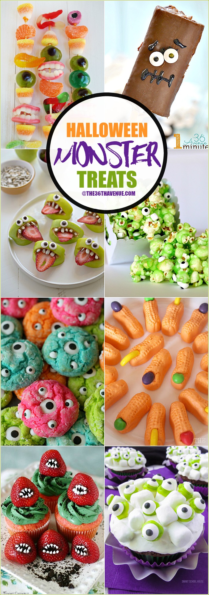 Halloween Recipes - These Halloween Monster Treats are easy to make and super fun to eat. Pin it now and make them later!