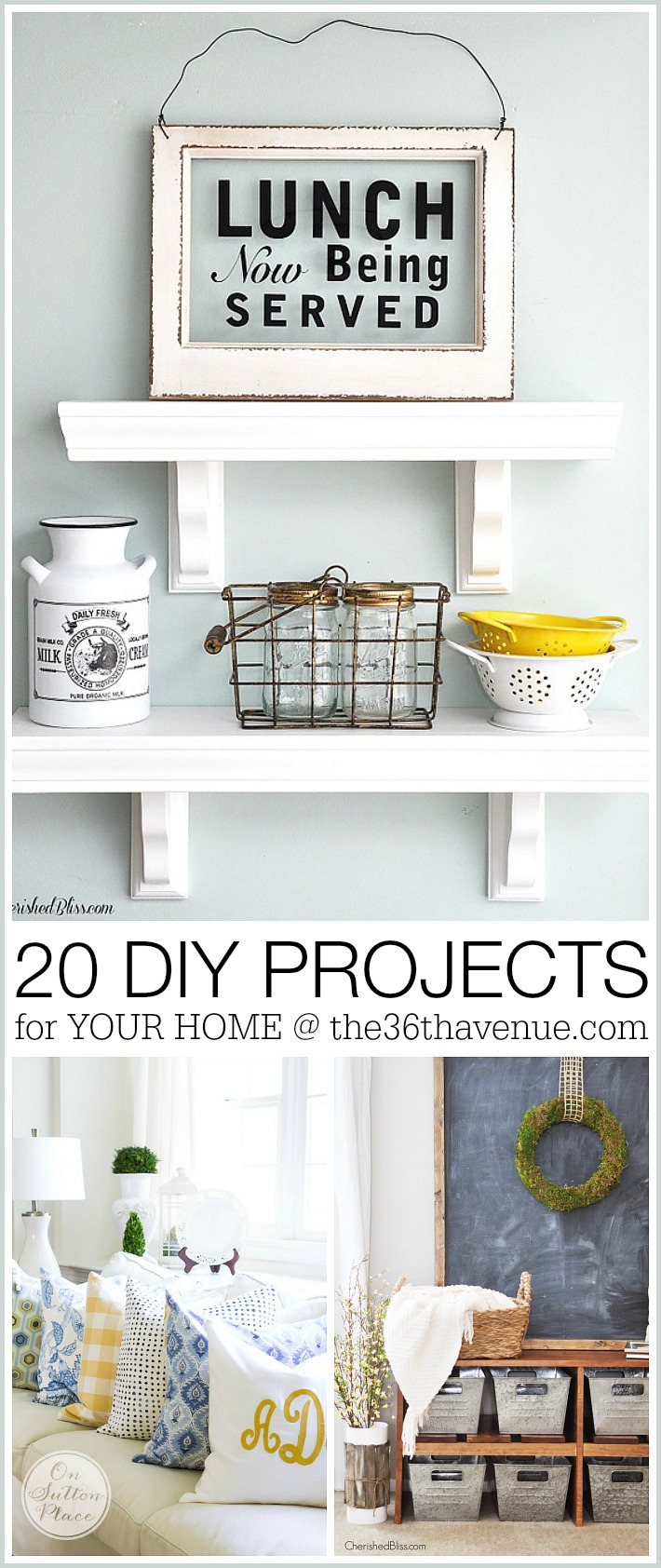 Home Decor DIY Projects at the36thavenue.com These ideas are gorgeous! Pin it now and make them later!
