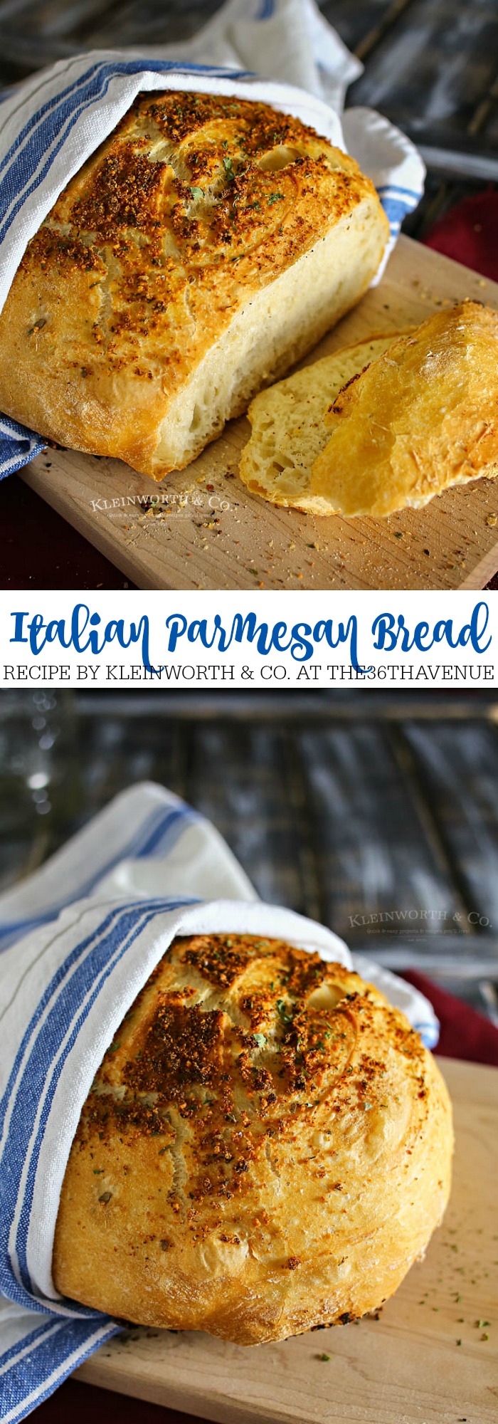 Crusty Italian Parmesan Bread is one of the easiest bread recipes around. Perfect with just about any dinner, one loaf never lasts long. It's delicious.