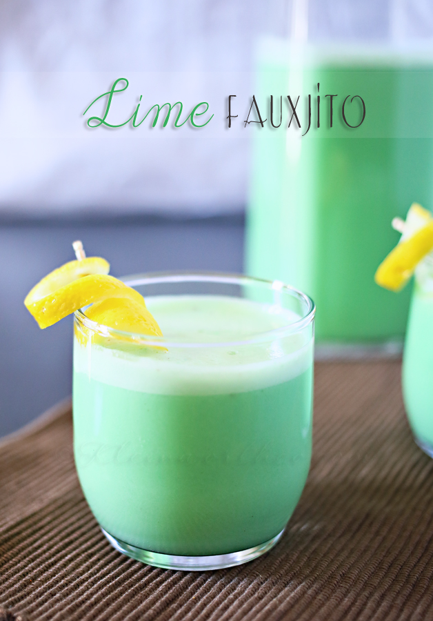 Non Alcoholic Lime Fauxjito Recipe. Easy and delicious St. Patrick's Day Drink