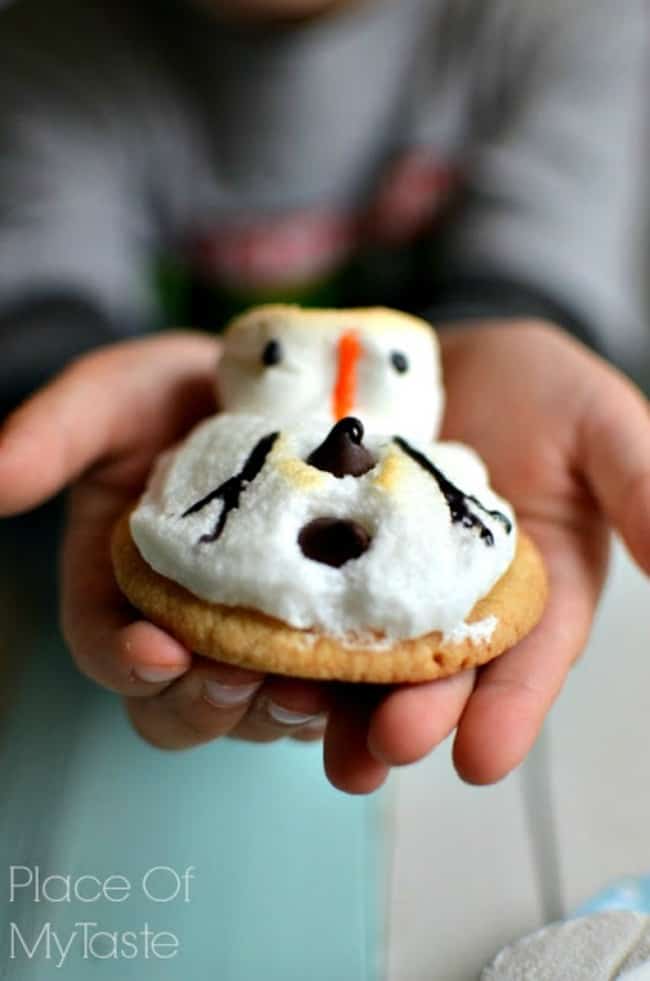 Melted Snowman cookies