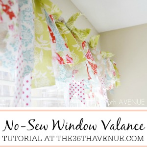 DIY No-Sew Window Valance