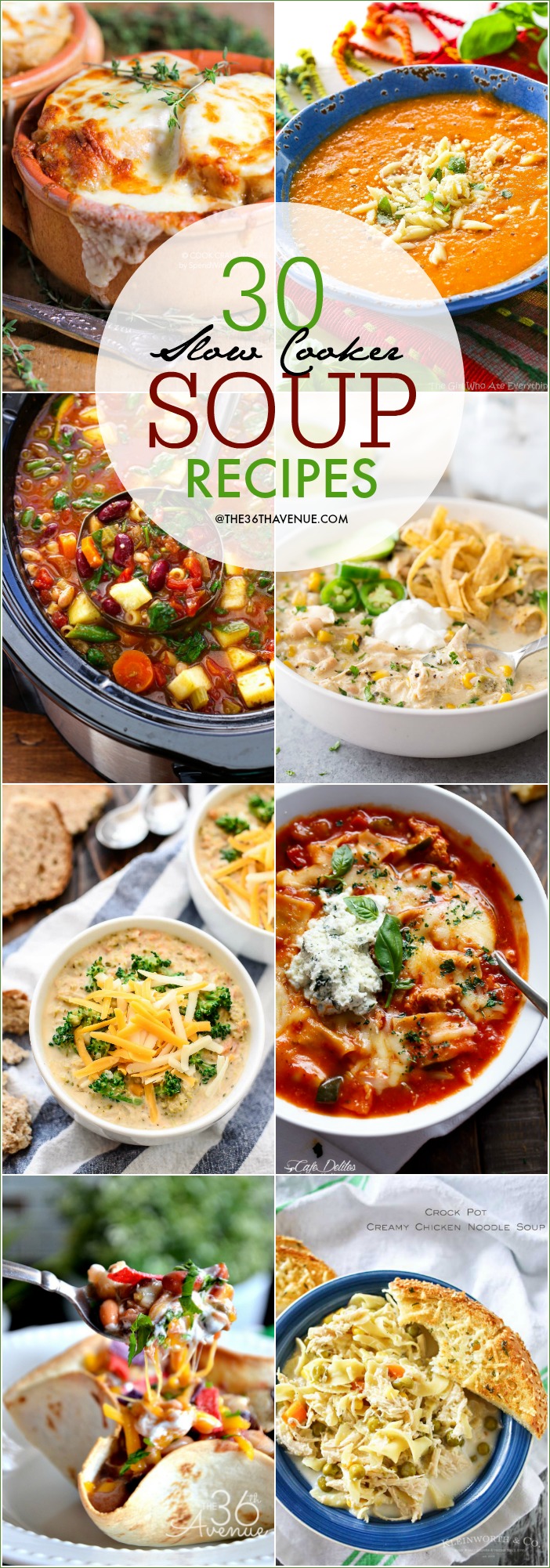 Slow Cooker Soup Recipes - Enjoy these easy and delicious soup recipes at The36thAvenue. Pin it now and make them later. 