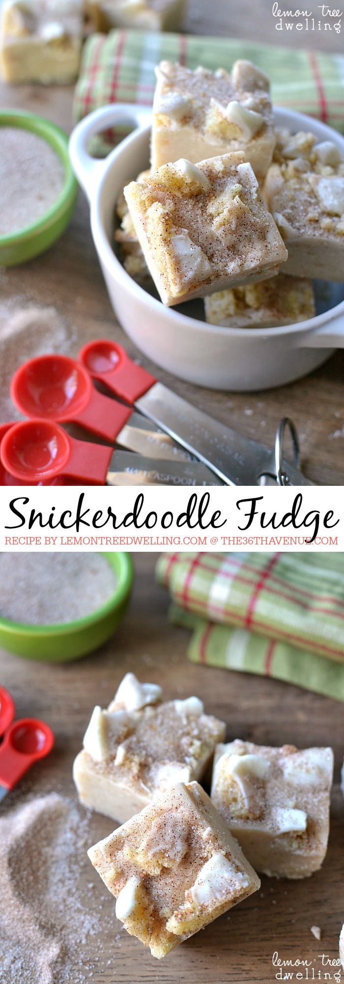 Snickerdoodle Fudge Recipe the36thavenue.com