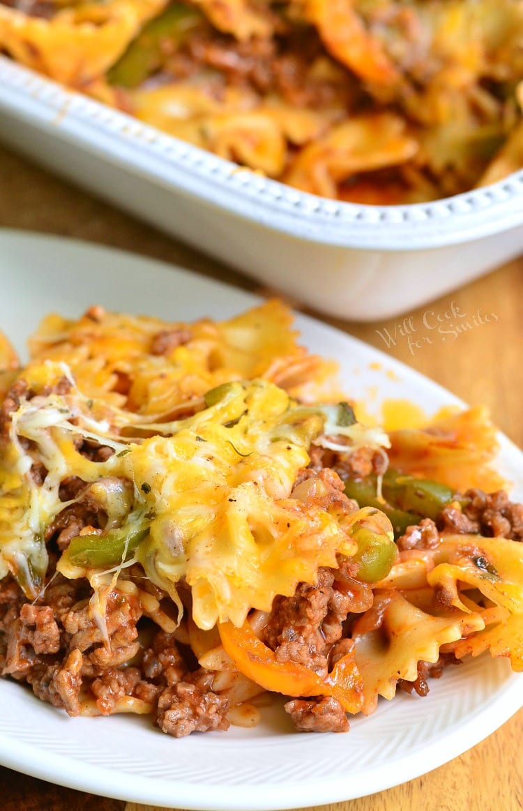 Pasta Recipe - This pasta recipe is inspired by stuffed bell peppers and holds all those delicious and familiar flavors inside. You can have two great dishes in one. 