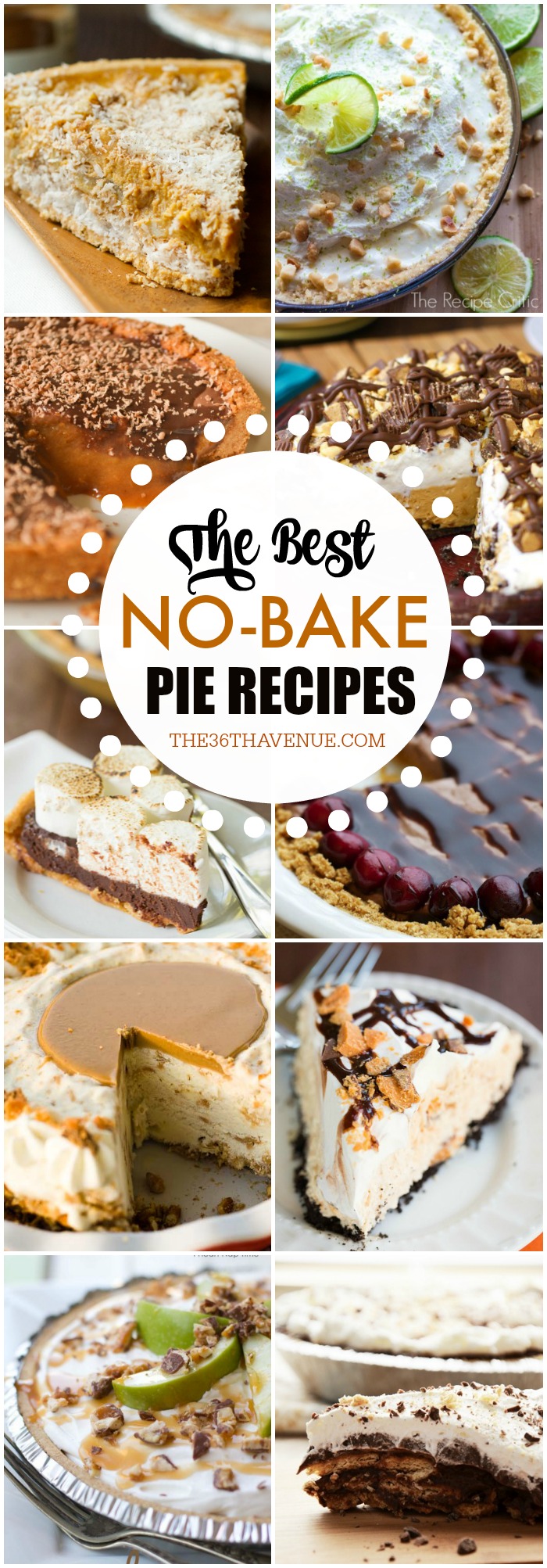 No Bake Pie Recipes - Fall recipes are the best and these NO BAKE PIE RECIPES are beyond delicious! Make any of these yummy pie recipes for Thanksgiving or for any time you are craving a quick and easy dessert! PIN IT NOW and make them later! 