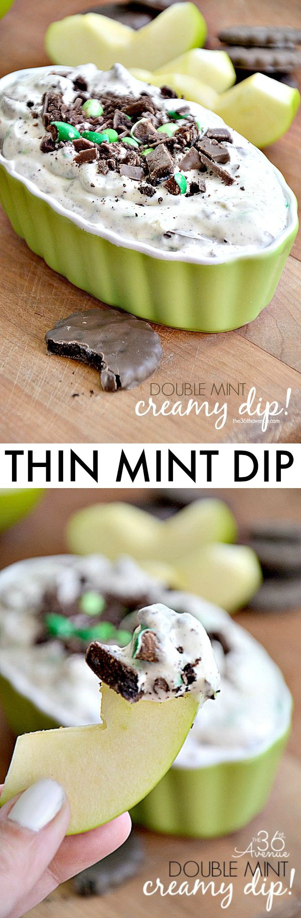 Recipes - Thin Mint Dip at the36thavenue.com So yummy! 