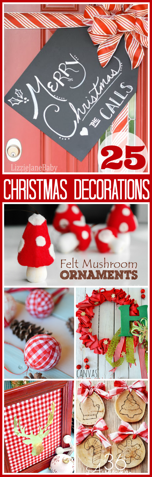25 Handmade Christmas Decorations… Hello cuteness!  #christmas #decorations #handmade