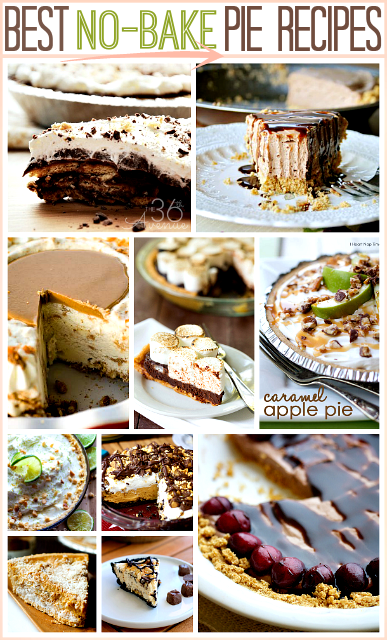 15 Delicious No-Bake Pie Recipes at the36thavenue.com So yummy! #recipes #pie #dessert