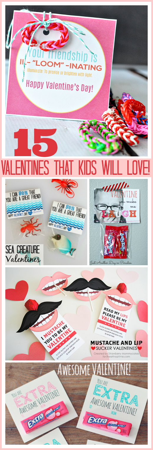 15 Valentines that kids will love! Cutest ideas at the36thavenue.com #Valentine #gifts